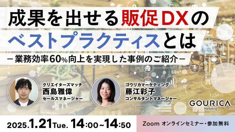 成果を出せる販促DXのベストプラクティスとは<br>～業務効率60%向上を実現した事例のご紹介～